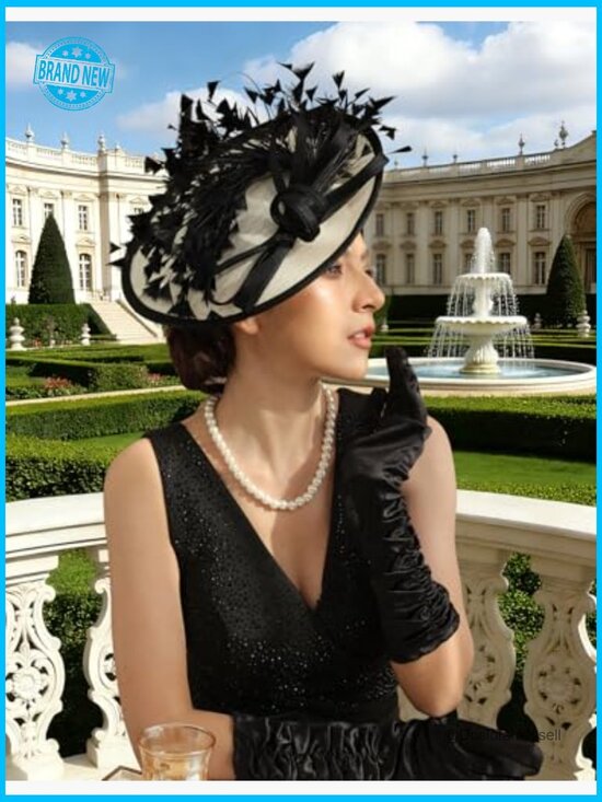 Elegant Flower Mesh Feather Fascinator Headband Derby Tea Party Wedding main image 7